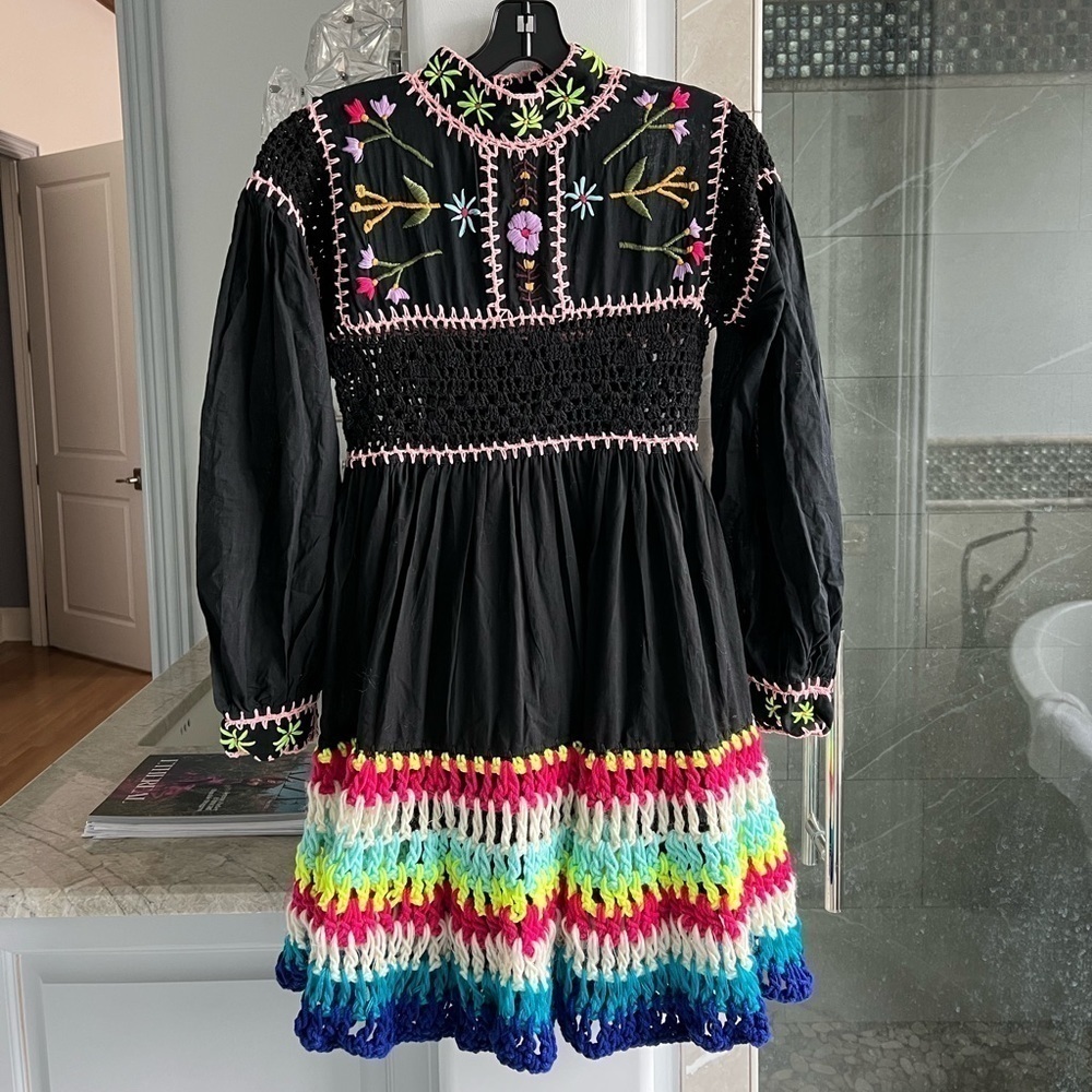 CELIAB Scarlet Floral Multicolor Embroidered Dress - Picture 12 of 15